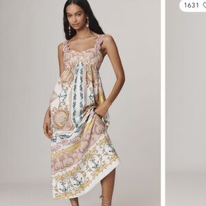 FARM Rio Maritime Magic Linen Maxi Dress